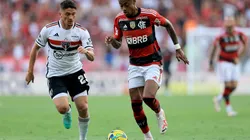 Pablo Maia (E) e Bruno Henrique na decisão da Copa do Brasil. Muitas mudanças aconteceram desde então.