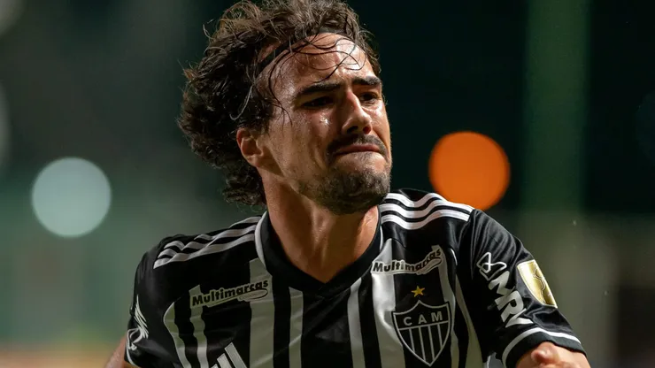 Igor Gomes no Independência comemorando gol do Atlético/MG contra o Alianza Lima, em partida pela Copa Libertadores da América, no dia 03/05/2023.