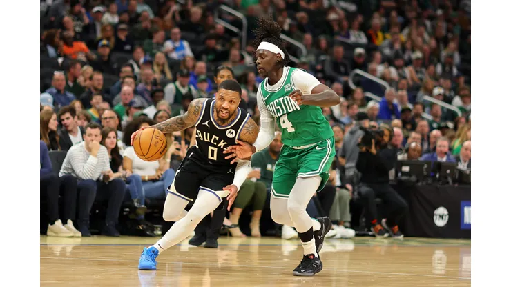 Melhor time da temporada, o Boston Celtics enfrentou o Milwaukee Bucks em abril, na NBA (Foto: Stacy Revere/Getty Images)
