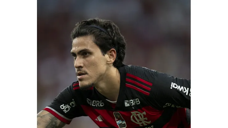Pedro comemorando em partida do Flamengo no Carioca. Foto: Flamengo.