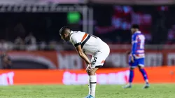 Michel Araujo jogador do Sao Paulo durante partida contra o Fortaleza no estadio Morumbi pelo campeonato Brasileiro A 2024. Foto: Leonardo Lima/AGIF