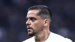 Fagner durante partida contra o América-MG pelo Brasileirão 2023. Lateral tem futuro indefinido no Timão.