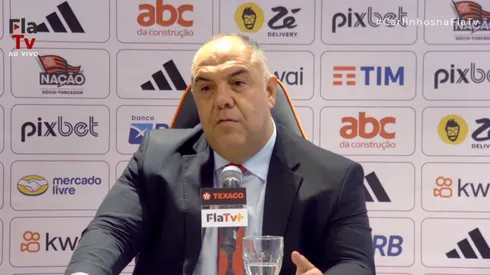 Marcos Braz, vice do Flamengo, abriu o jogo sobre a chegada de um ponta - Foto: Reprodução/FlaTV