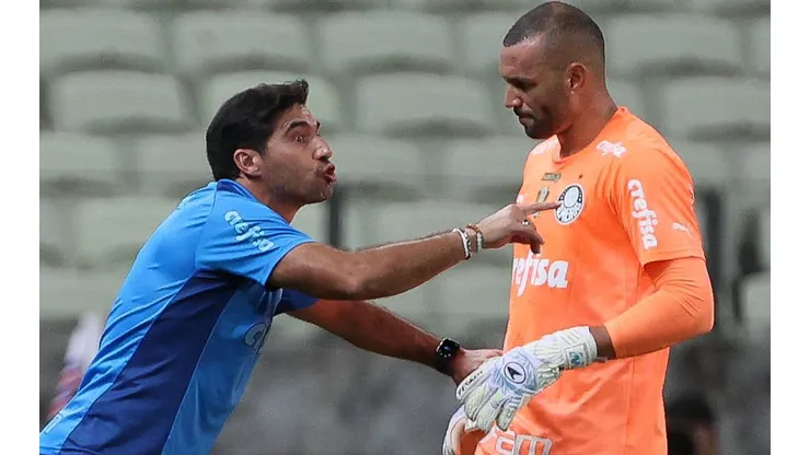 Abel Ferreira e Weverton: A relação foi detalhada pelo goleiro - Foto: Cesar Greco/Palmeiras/by Canon