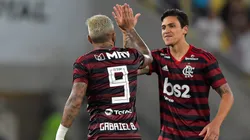 Gabigol e Pedro, jogadores e artilheiros do Flamengo na Libertadores.