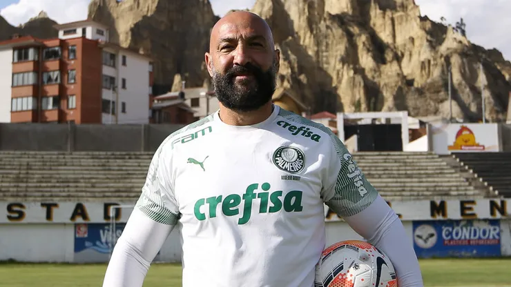 Rogério Godoy em ação pelo Palmeiras em jogo da Libertadores 2024