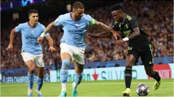 Real Madrid e Manchester City se enfrentando na Champions League - Foto: Clive Brunskill/Getty Images