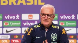 Dorival Júnior em coletiva de imprensa da Seleção Brasileira. (Foto: Lucas Figueiredo/Getty Images)