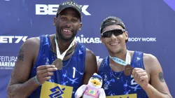 Evandro e Arthur: dupla avança nas Olimpíadas (Foto: Dhavid Normando/CBV)