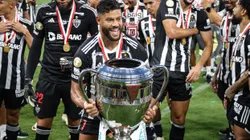 Hulk comemorando o título do Campeonato Mineiro de 2024. O Atlético-MG venceu o Cruzeiro de virada por 3 x1.