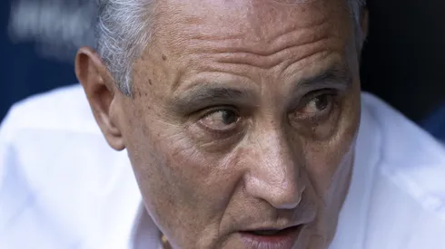 Tite, treinador do Flamengo em duelo contra o Nova Iguaçu, no Maracanã.