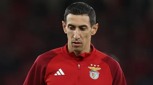 Di María em Lisboa em partida entre Benfica e Internazionale, pela UEFA Champions League, no dia 29/11/2023. Foto: Carlos Rodrigues/Getty Images