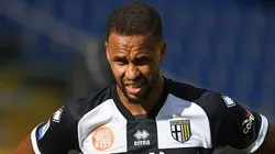 Hernani no Estádio Ennio Tardini, em partida entre Parma e Hellas Verona, pelo Campeonato Italiano de 2020, no dia 04/10. Foto: Alessandro Sabattini/Getty Images