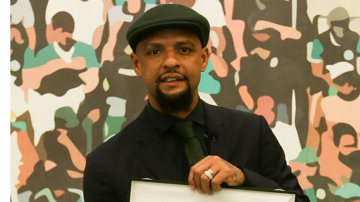 Felipe Melo se despedindo do Palmeiras em dezembro de 2021