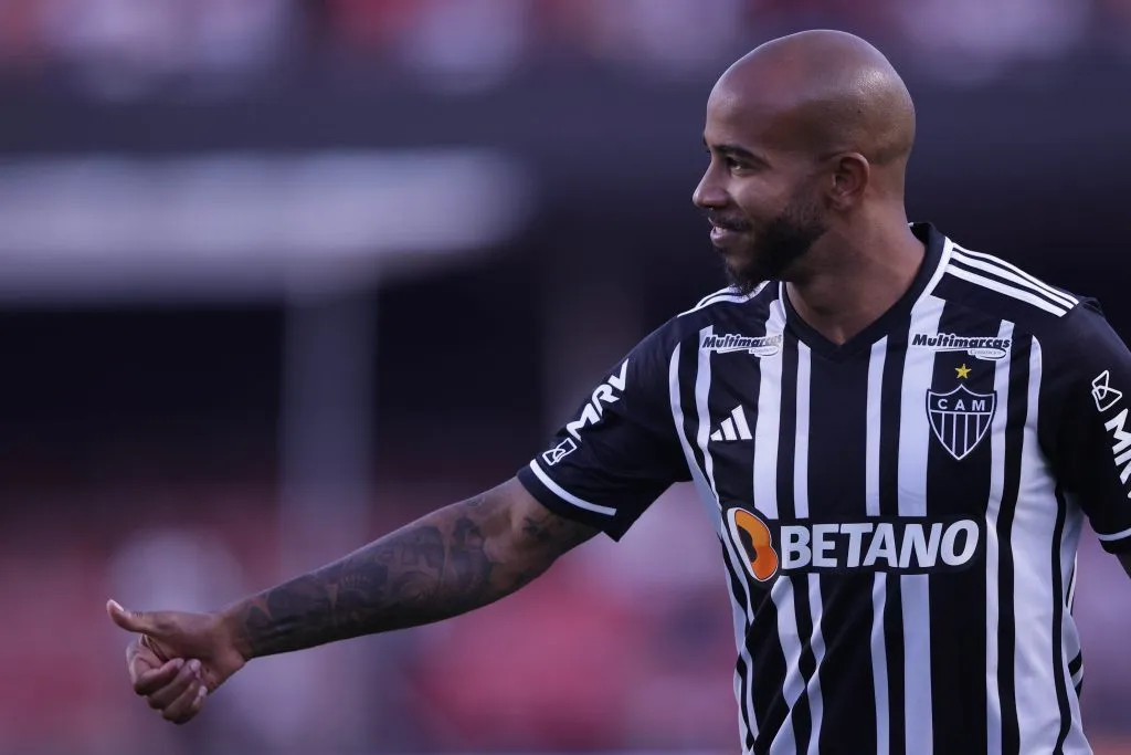 Patrick jogador do Atletico-MG durante partida contra o Sao Paulo no estadio Morumbi pelo campeonato Brasileiro A 2023. Foto: Ettore Chiereguini/AGIF