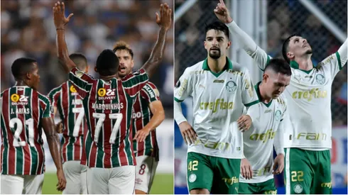 Fluminense e Palmeiras na Libertadores. Foto: Marcelo Endelli/Daniel Apuy/Getty Images