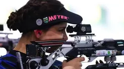 Geovana Meyer garantiu vaga ao Brasil no tiro esportivo. Foto: Miriam Jeske/COB