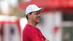 Diniz durante treinamento do grupo na capital do Peru. Foto: Lucas Merçon / Fluminense F.C.