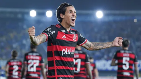 Pedro foi o autor do único gol flamenguista no duelo desta terça-feira (2). Foto: Andres Rot/Getty Images.