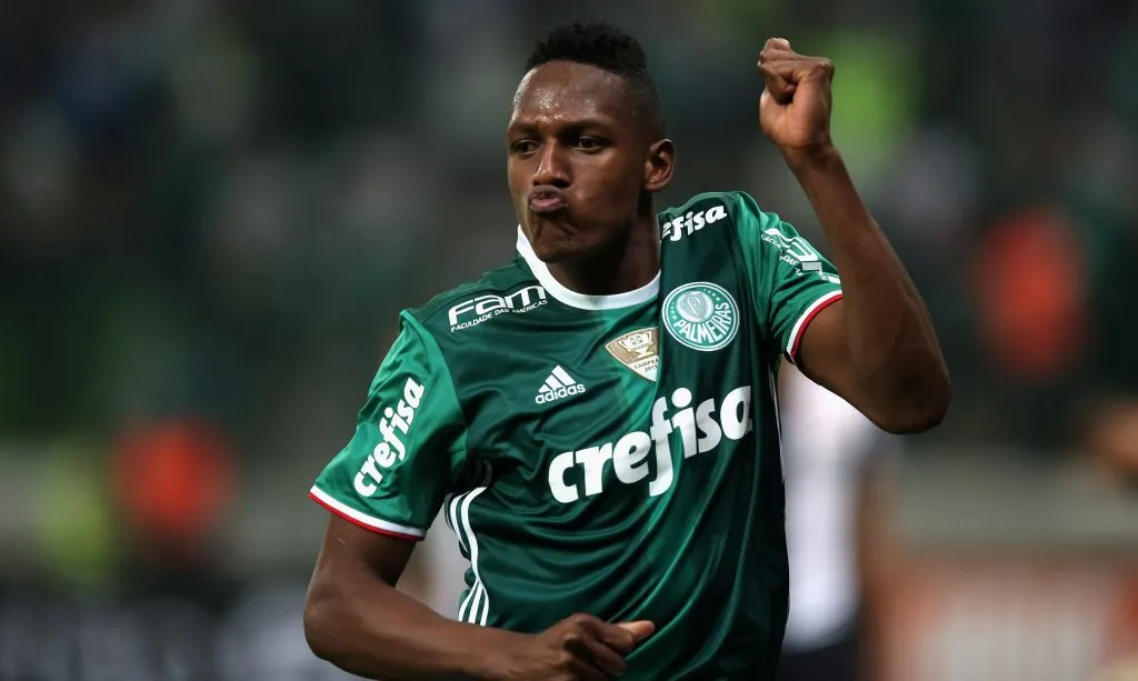 Yerry Mina dançando após gol pelo Palmeiras - Foto: Friedemann Vogel/Getty Images