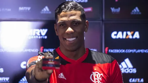 Berrío quando foi apresentado no Flamengo, em 2017 : Fernando Soutello/AGIF