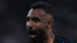 Galdino comemora seu gol durante partida contra o Corinthians, pelo Brasileirão de 2023. Atacante vai ser titular pela Liberta.