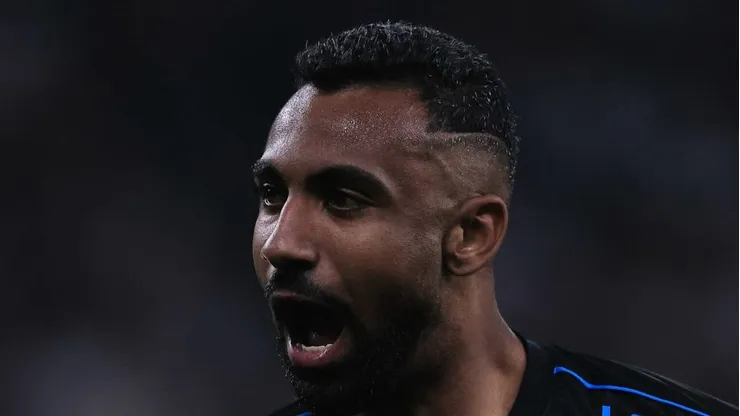 Galdino comemora seu gol durante partida contra o Corinthians, pelo Brasileirão de 2023. Atacante vai ser titular pela Liberta.
