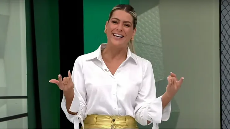 Renata Fan e Denílson Show analisam jogos da Libertadores e da Sul-Americana. Foto: YouTube / Jogo Aberto.