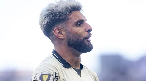 Yuri Alberto comemorando gol na Neo Química Arena, em partida entre Corinthians e Santo André pelo Campeonato Paulista, no dia 02/03/2024.