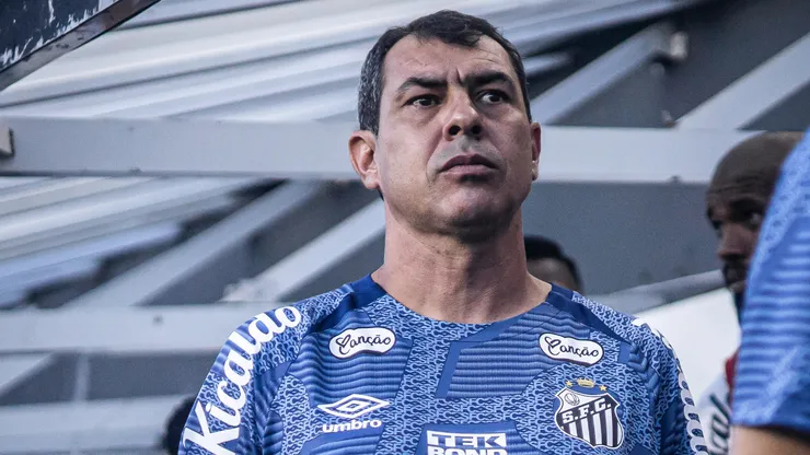 Fábio Carille durante o clássico contra o Palmeiras, pelo Paulistão 2024 - Foto: Raul Baretta/Santos FC