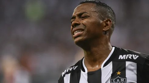 Robinho reagindo a final da Copa do Brasil entre Atlético-MG vs Grêmio. (Foto: Pedro Vilela/Getty Images)