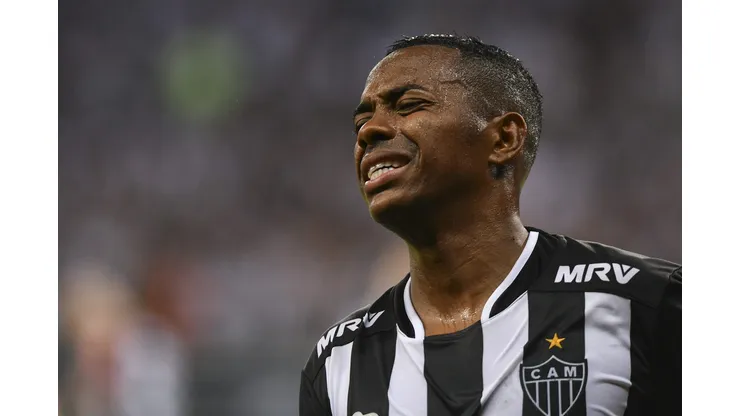 Robinho reagindo a final da Copa do Brasil entre Atlético-MG vs Grêmio. (Foto: Pedro Vilela/Getty Images)