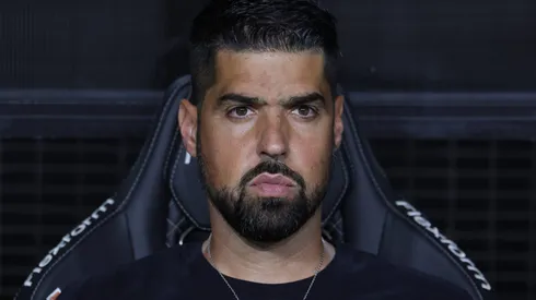 António Oliveira na Neo Química Arena em partida entre Corinthians e Ponte Preta, pelo Campeonato Paulista, no dia 25/02/2024.