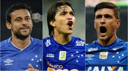 Fred, Marcelo Moreno e Arrascaeta na lista dos maiores artilheiros do Cruzeiro no século. Foto: Thomás Santos/Daniel Vorley/ Andre Yanckous/AGI