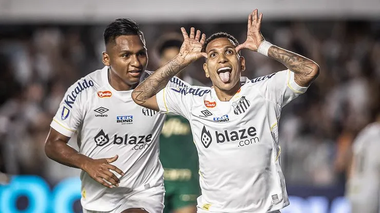 Otero marcou gol na final do Paulistão 2024. Fotos: Raul Baretta/ Santos FC