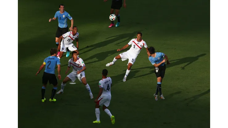 Jogo entre Uruguai x Costa Rica, na Copa do Mundo de 2014, no Brasil. (Foto de Michael Steele/Getty Images)