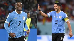 De la Cruz e Suárez ficaram de fora de amistoso pela Seleção Uruguaia. Foto1/Foto2: (Photo by Guillermo Legaria/Getty Images)/(Photo by Stu Forster/Getty Images)