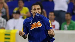 Wellington Paulista com a camisa do Cruzeiro. Foto: Mike Stobe/Getty Images for New York Red Bulls
