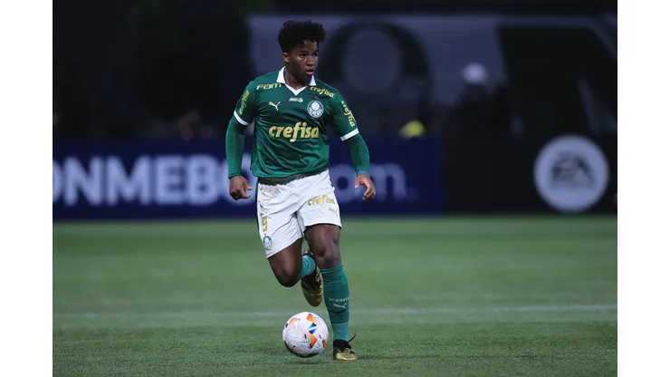 Endrick jogador do Palmeiras durante partida contra o San Lorenzo. Foto: Ettore Chiereguini/AGIF