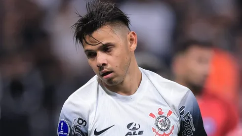 Ángel Romero, jogador do Corinthians, durante partida contra o Argentinos Juniors, no estádio Arena Corinthians, pela Copa Sul-Americana