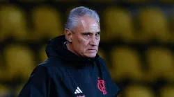 Tite, técnico do Flamengo, durante partida contra o Palestino no estadio Francisco Rumoroso pela Copa Libertadores