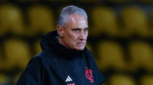 Tite, técnico do Flamengo, durante partida contra o Palestino no estadio Francisco Rumoroso pela Copa Libertadores