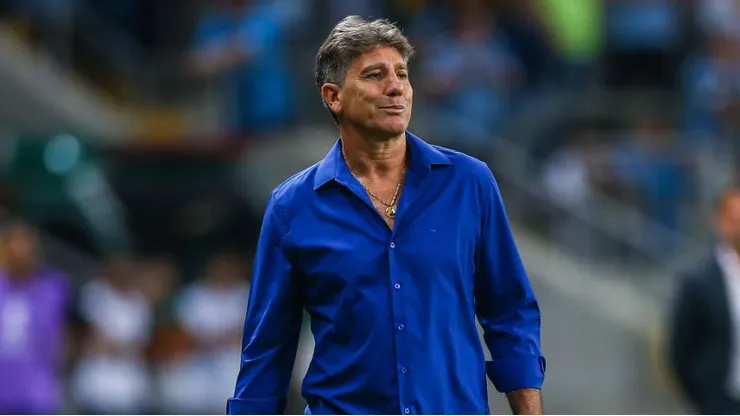 Renato Gaúcho no comando do Grêmio pela Libertadores. Lucas Uebel/Getty Images