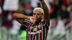 RJ - RIO DE JANEIRO - 29/05/2024 - COPA LIBERTADORES 2024, FLUMINENSE X ALIANZA LIMA - John Kennedy jogador do Fluminense comemora seu gol durante partida contra o Alianza Lima no estadio Maracana pelo campeonato Copa Libertadores 2024. Foto: Thiago Ribeiro/AGIF