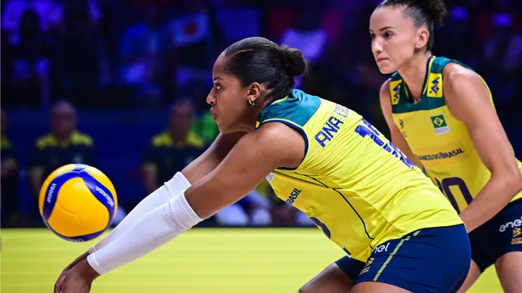 Ana Cristina e Gabi, ponteiras titulares do Brasil. Foto: FIVB