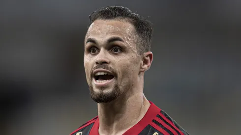 Michael, jogador do Flamengo, durante partida contra o Atletico-GO no estádio Maracanã pelo Brasileirão Série A