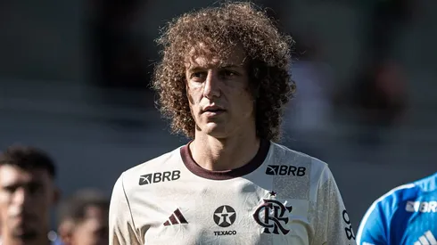David Luiz durante partida entre Atlético/GO e Flamengo, no Serra Dourada, pelo Campeonato Brasileiro, no dia 14/04/2024.