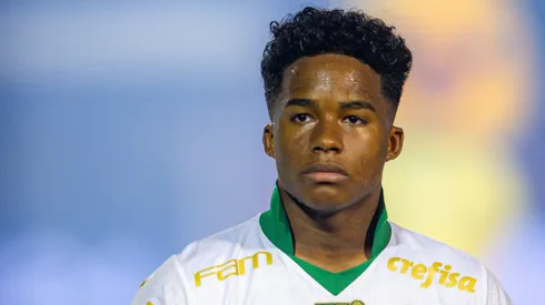 Endrick jogador do Palmeiras durante partida contra o Vitoria no estadio Barradao pelo campeonato Brasileiro A 2024. Foto: Jhony Pinho/AGIF