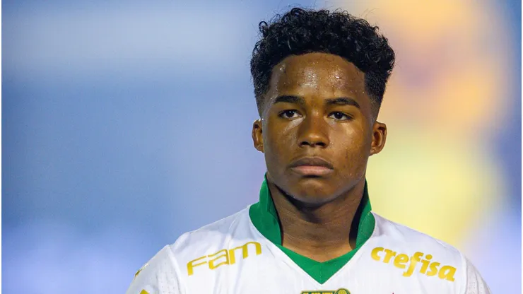 Endrick jogador do Palmeiras durante partida contra o Vitoria no estadio Barradao pelo campeonato Brasileiro A 2024. Foto: Jhony Pinho/AGIF