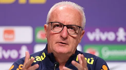 Dorival Júnior em entrevista coletiva pela Seleção Brasileira, na sede da CBF, no Rio de Janeiro, no dia 11/01/2024. Foto: Lucas Figueiredo/Getty Images